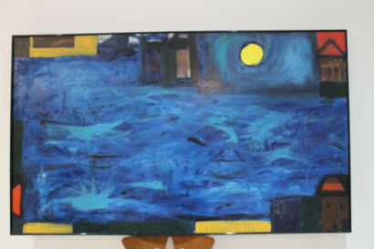 The Ocean In The Moonlight - a Paint Artowrk by Ana Ingham